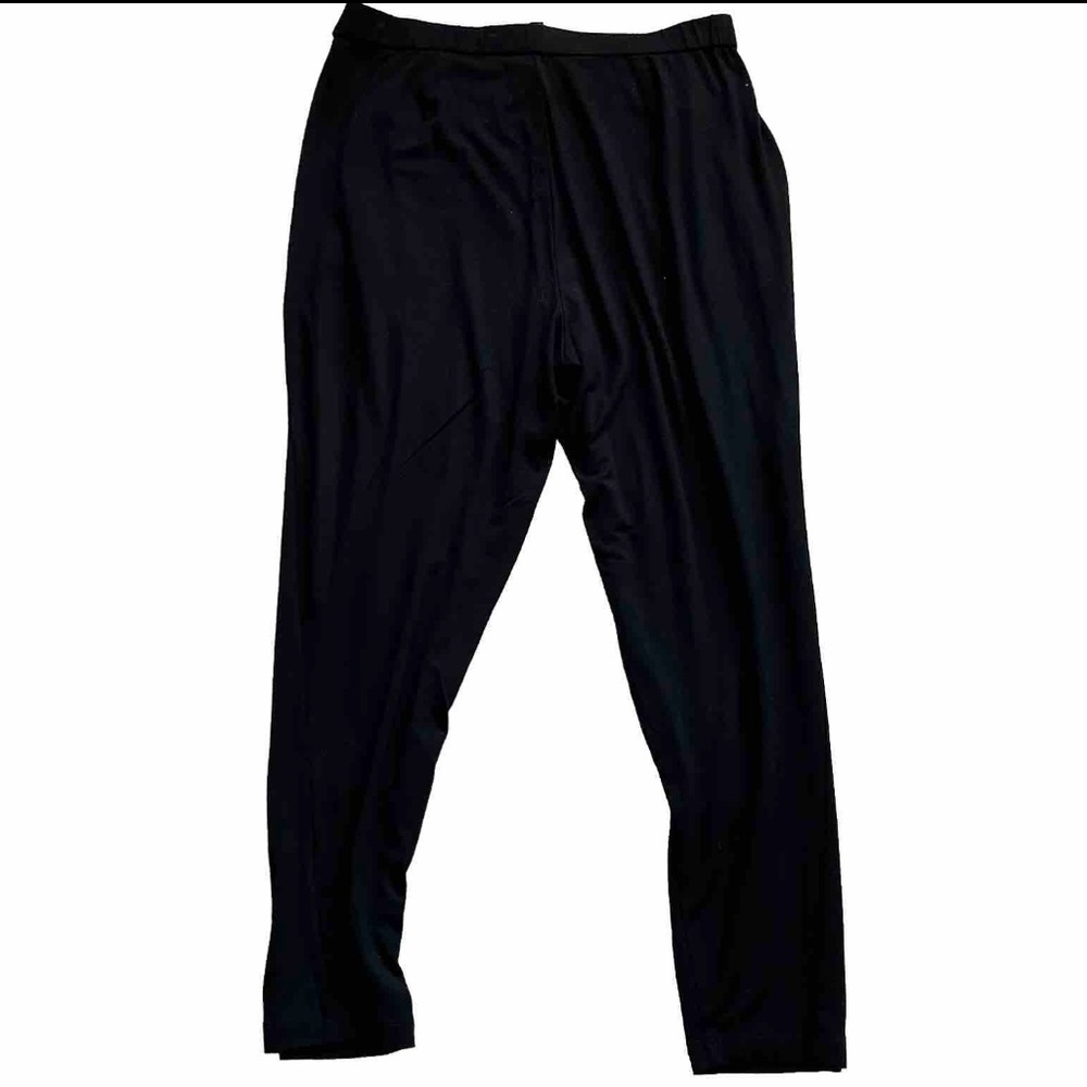 EILEEN FISHER PULL ON BLACK PANTS W/ POCKETS SIZE MEDIUM STAPLE CAPSULE WARDROBE - Picture 2 of 8